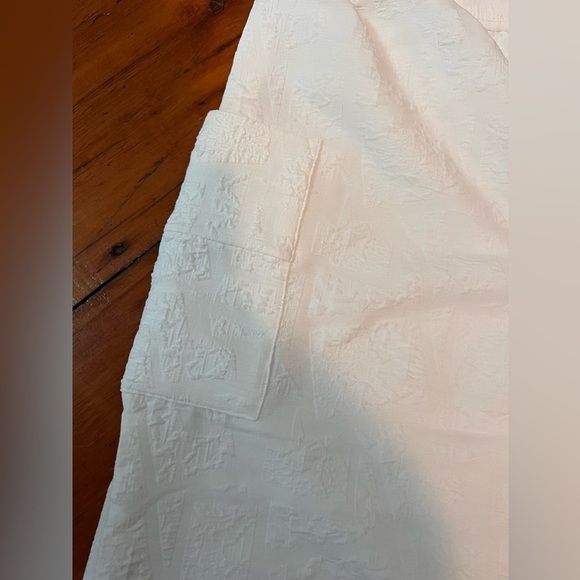Kozan NWT white crop pants wide leg culote side pockets see flaw women’s large - Picture 3 of 4